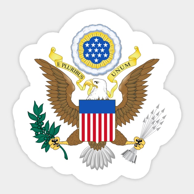 Greater coat of arms of the United States Sticker by Flags of the World